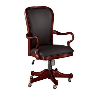 Chocolate Patina Gooseneck Arm Desk Chair