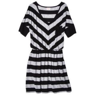 Mossimo Supply Co. Juniors V Neck Elbow Sleeve Dress   Black/Gray XS(1)