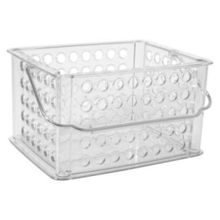 InterDesign Plastic Tote Basket   Clear