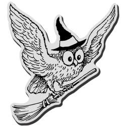 Stampendous Halloween Cling Rubber Stamp  Wicked Owl