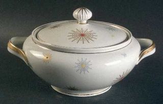 Chalfonte Starlight Round Covered Vegetable, Fine China Dinnerware   Gold Starbu