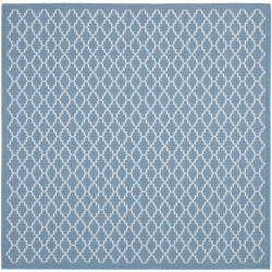 Blue/beige Indoor/outdoor Polypropylene Rug (67 Square)