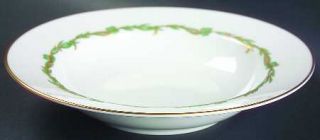 Rosenthal   Continental Goldcrest Emerald Rim Soup Bowl, Fine China Dinnerware  