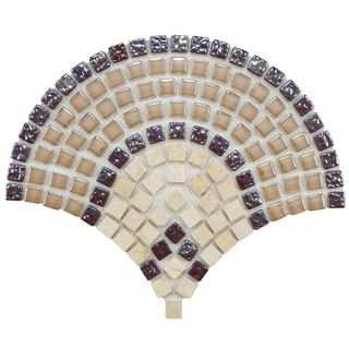 Somertile Reflections Arch Spice Glass And Stone Mosaic Tiles (case Of 10)