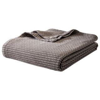 Threshold Organic Blanket   Gray Pickstitch (King)