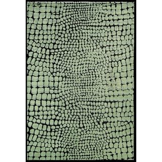 Martha Stewart ia Canopy/ Green Silk Blend Rug (79 X 99)
