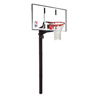 Spalding H Frame Steel Inground Basketball System   54 Inch Glass Backboard
