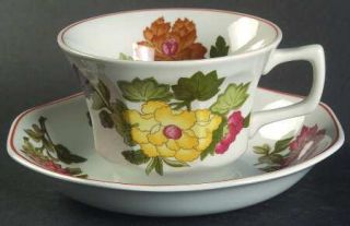 Wedgwood Kimono Flat Cup & Saucer Set, Fine China Dinnerware   Georgetown Col.,