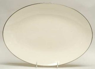 Lenox China Olympia Platinum 16 Oval Serving Platter, Fine China Dinnerware   C