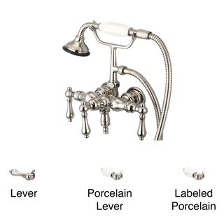 Water Creation F6 0017 05 Vintage Classic 3/8 inch Center Tub Faucet W/ Down Spout Straight Wall Conn Handheld Shower