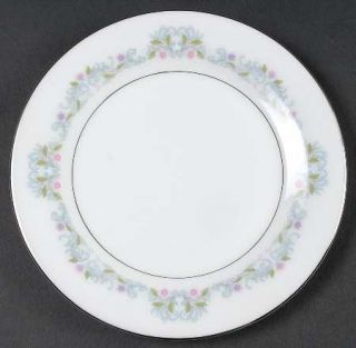 Crown Ming Windsor Salad Plate, Fine China Dinnerware   Purple&Pink Flowers, Blu
