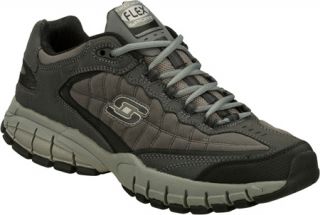 Mens Skechers Juke Outdoors   Gray Lace Up Shoes