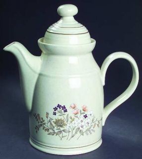 Royal Doulton Bredon Hill Coffee Pot & Lid, Fine China Dinnerware   Lambethware,