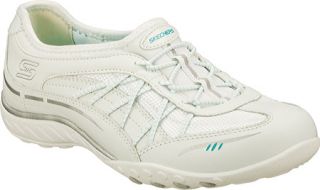 Womens Skechers Relaxed Fit Breathe Easy Weekender   White Casual Shoes