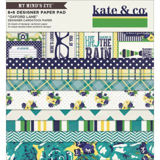 Kate and Co. Paper Pad 6x6in 24/sheets oxford Lane