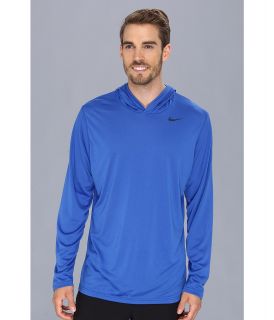 Nike Dri Fit Touch Long Sleeve Hoodie Mens Long Sleeve Pullover (Navy)