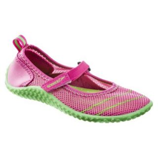 Speedo Toddler Girls Mary Jane Water Shoes Pink & Green   Small