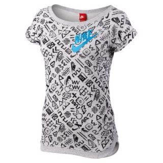Nike Run Heritage Extended Length Girls Sweatshirt   Grey Heather