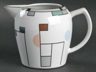 Noritake Metronome Creamer, Fine China Dinnerware   Stoneware, Multicolor Geomet