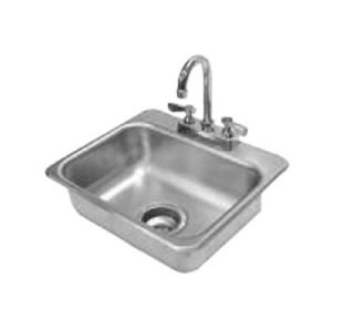 Advance Tabco Drop In Sink   (1) 14x10x5 Bowl, Deck Mount Gooseneck, 20 ga 304 Stainless
