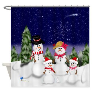  Snowman Family Scene (exlg) Shower Curtain  Use code FREECART at Checkout