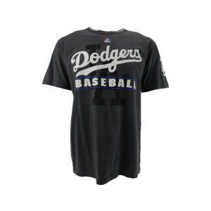 Los Angeles Dodgers Majestic MLB Bars Wordmark T Shirt