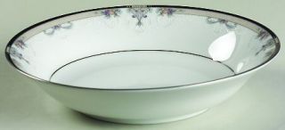 Noritake Park Suite Coupe Soup Bowl, Fine China Dinnerware   Gray Vases With Fru