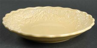 Josephine Yellow Coupe Soup Bowl, Fine China Dinnerware   Yellow,Embossed Floral