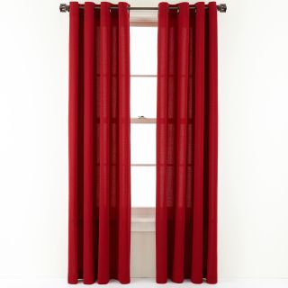 Studio Arista Grommet Top Curtain Panel, Red