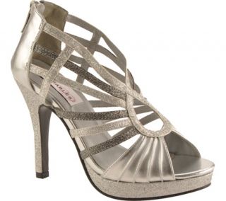 Womens Dyeables Cora   Silver/Pewter Glitter Strappy Shoes