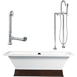 Tella Wood Plinth And Tub With Floor Faucet Package