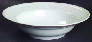 Fitz & Floyd White Classic Rim Soup Bowl, Fine China Dinnerware   All White,Ribb
