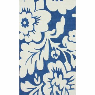 Nuloom Handmade Pino Floral Blue Rug (76 X 96)