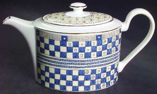 Wedgwood Samurai Small Teapot & Lid, Fine China Dinnerware   Various Blue&Cream
