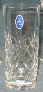 Royal Doulton Kensington Highball Glass   Clear,Fan & Criss   Cross Cut,Plain St