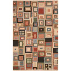 Hand woven Multicolor Wool Rug (8 X 10)
