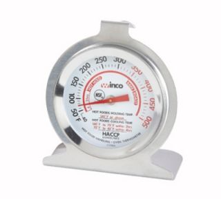 Winco 2 in Dial Type Oven Thermometer, Temp Range 50 to 500 F