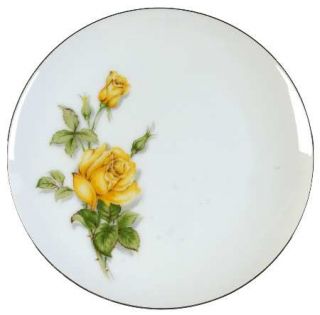 Seyei Margarett Salad Plate, Fine China Dinnerware   Yellow Roses