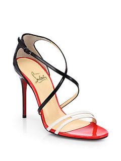 Christian Louboutin Gwynitta Patent Leather Sandals   Black