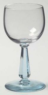Bryce 856 Cerulean Blue Wine Glass   Stem #856,Clear Bowl,Cerulean Stem&Ft