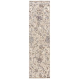 Nourison Graphic Illusions Ivory Floral Pattern Rug (23 X 8)