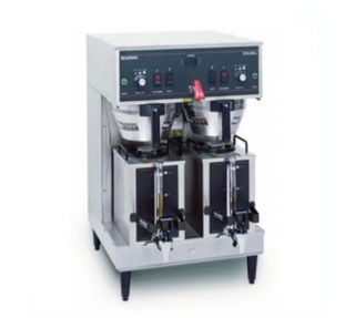 BUNN O Matic Dual Satellite Coffee Brewer W/Servers, S/S, Plastic Funnel, 120/208V