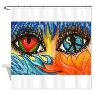  Love and Peace drawing Shower Curtain  Use code FREECART at Checkout