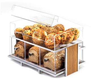 Cal Mil Eco Modern Merchandiser Set   Merchandiser, Bin, 3 Drawer Bread Box