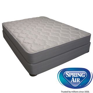 Spring Air Value Abbott Plush Queen size Mattress Set (QueenSet includes Mattress and 9 inch box spring foundationConstruction 1.25 inches of plush foam quilted under plush fabric, a layer of fire retardant dacron, 1 inch of plush comfort foam, 6 inch v