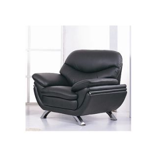 Hokku Designs Jonus Leather Chair Jonus R/B Chair Color Black