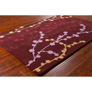 Transitional Allie Handmade Floral Wool Rug (5 X 76)