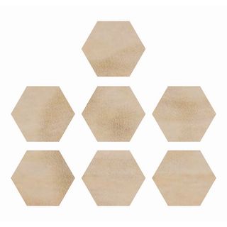 Wood Flourishes hexagons 7/pkg