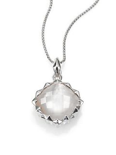 Stephen Webster Mother of Pearl, Clear Quartz & Sterling Silver Haze Square Pend