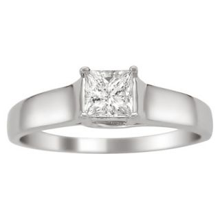 1/4 CT.T.W. Diamond Certified Solitaire Ring in 14K White Gold   Size 6.5